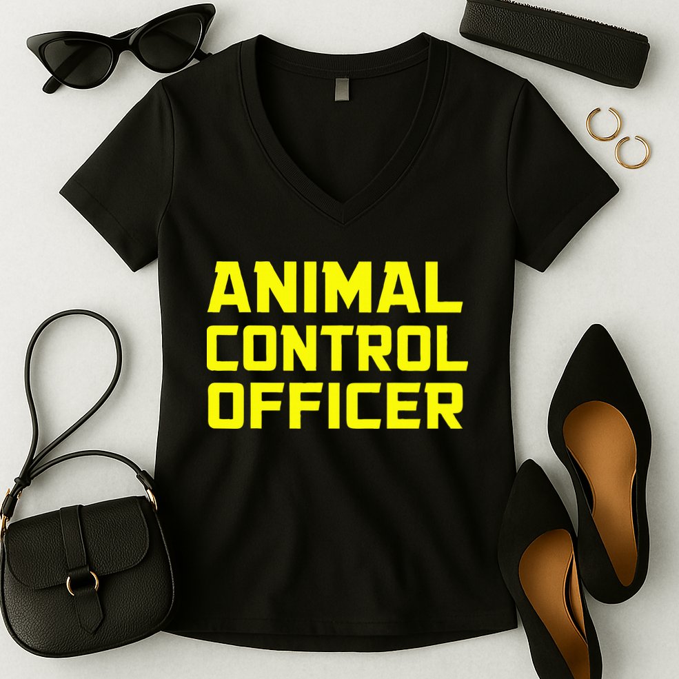 Animal Control Officer Halloween Costume Women's V-Neck T-Shirt