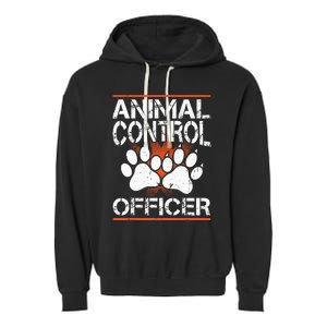 Animal Control Officer Garment-Dyed Fleece Hoodie