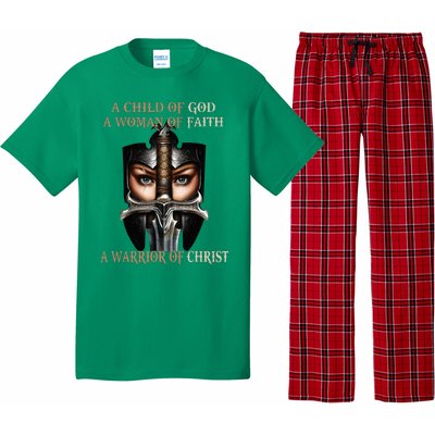 A Child Of God A Woman Of Faith A Warrior Of Christ Pajama Set