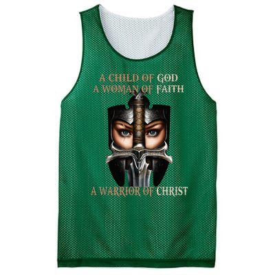 A Child Of God A Woman Of Faith A Warrior Of Christ Mesh Reversible Basketball Jersey Tank