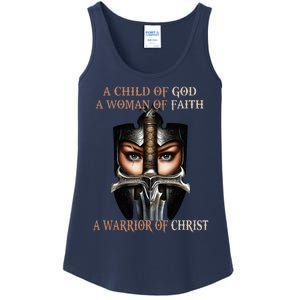 A Child Of God A Woman Of Faith A Warrior Of Christ Ladies Essential Tank