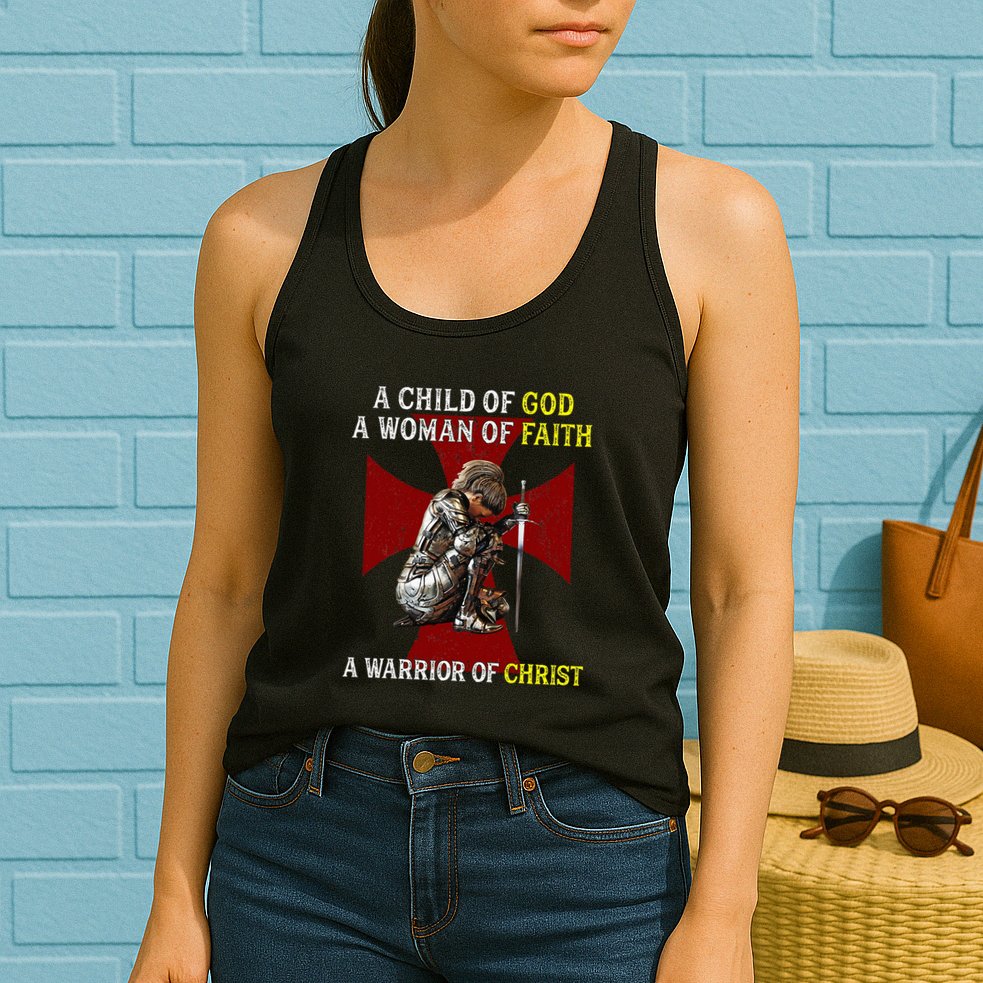 A Child Of God A Woman Of Faith A Warrior Of Christ Womens Tank Top