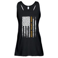 Animal Control Officer Flag Wildlife Rescue Patrol Control Ladies Essential Flowy Tank