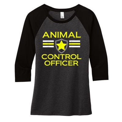 Animal Control Officer Women's Tri-Blend 3/4-Sleeve Raglan Shirt