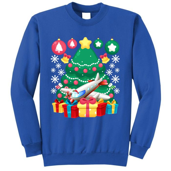 Airplane Christmas Ornats Funny Aviation Lover Pilot Gift Sweatshirt