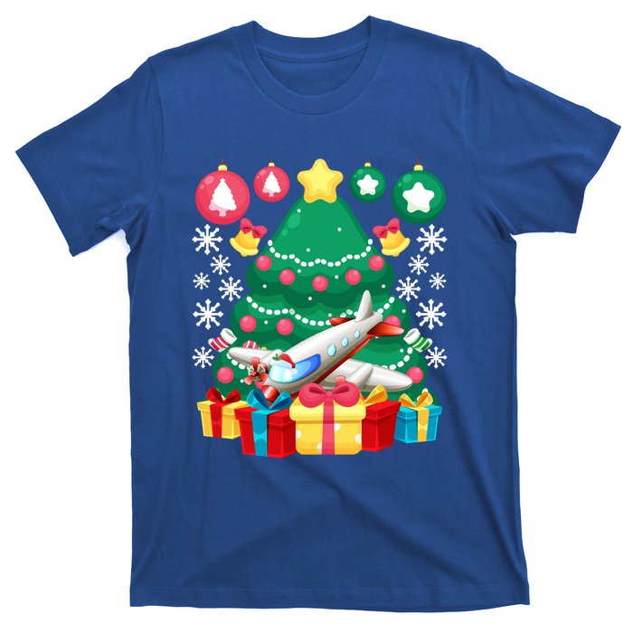 Airplane Christmas Ornats Funny Aviation Lover Pilot Gift T-Shirt