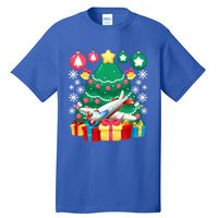 Airplane Christmas Ornats Funny Aviation Lover Pilot Gift Tall T-Shirt