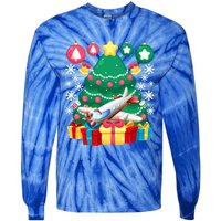 Airplane Christmas Ornats Funny Aviation Lover Pilot Gift Tie-Dye Long Sleeve Shirt