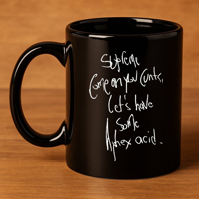 Aphextwin Come On You Cunts LetS Have Some Aphex Acid 11oz C Handle Ceramic Mug