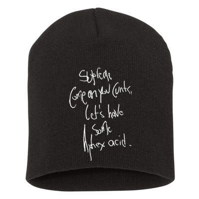 Aphextwin Come On You Cunts LetS Have Some Aphex Acid Short Acrylic Beanie