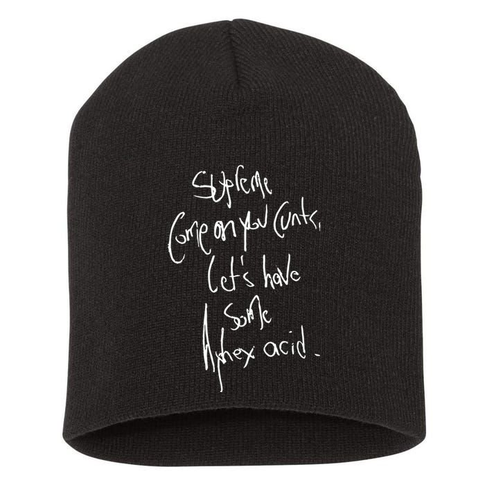 Aphextwin Come On You Cunts LetS Have Some Aphex Acid Short Acrylic Beanie