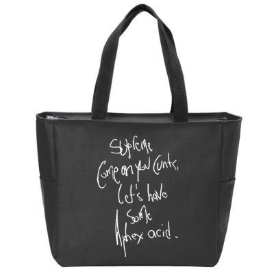 Aphextwin Come On You Cunts LetS Have Some Aphex Acid Zip Tote Bag