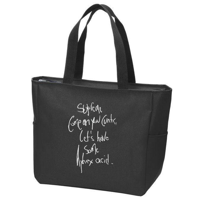 Aphextwin Come On You Cunts LetS Have Some Aphex Acid Zip Tote Bag