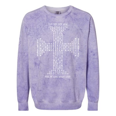 Angelic Cross Of Saint Thomas Aquinas Gift Colorblast Crewneck Sweatshirt