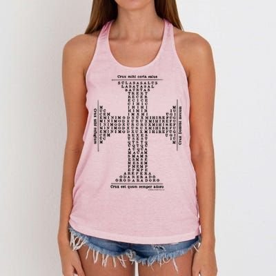 Angelic Cross Of Saint Thomas Aquinas Gift Women's Knotted Racerback Tank