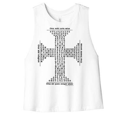 Angelic Cross Of Saint Thomas Aquinas Gift Women's Racerback Cropped Tank