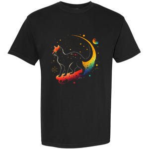 Astronaut Cat or Funny Galaxy Cat on Space Cat Lover Garment-Dyed Heavyweight T-Shirt