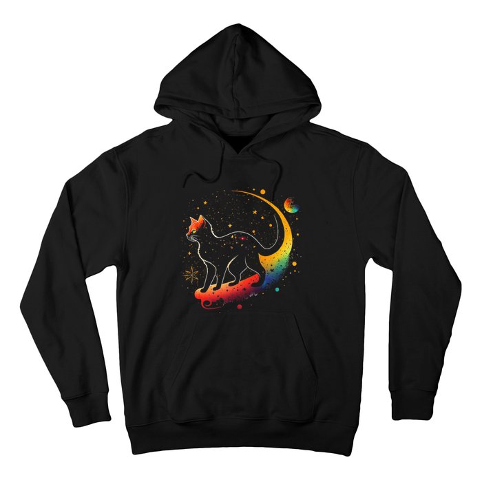 Astronaut Cat or Funny Galaxy Cat on Space Cat Lover Hoodie