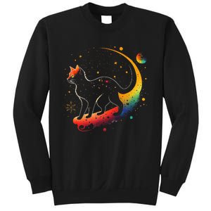 Astronaut Cat or Funny Galaxy Cat on Space Cat Lover Sweatshirt