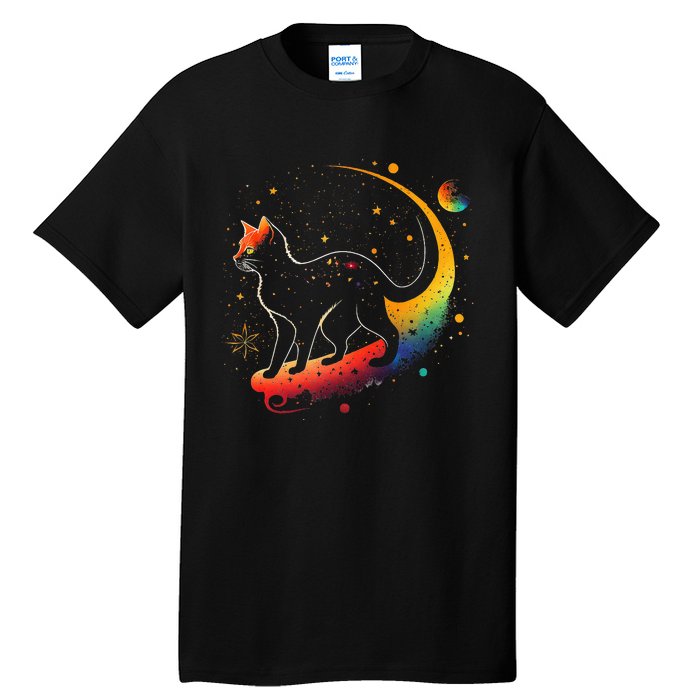 Astronaut Cat or Funny Galaxy Cat on Space Cat Lover Tall T-Shirt