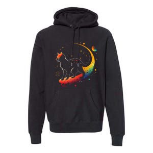 Astronaut Cat or Funny Galaxy Cat on Space Cat Lover Premium Hoodie