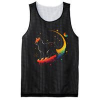 Astronaut Cat or Funny Galaxy Cat on Space Cat Lover Mesh Reversible Basketball Jersey Tank