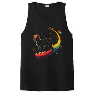 Astronaut Cat or Funny Galaxy Cat on Space Cat Lover PosiCharge Competitor Tank