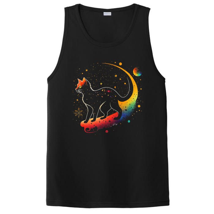 Astronaut Cat or Funny Galaxy Cat on Space Cat Lover PosiCharge Competitor Tank