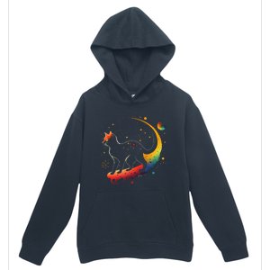 Astronaut Cat or Funny Galaxy Cat on Space Cat Lover Urban Pullover Hoodie