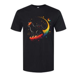 Astronaut Cat or Funny Galaxy Cat on Space Cat Lover Softstyle CVC T-Shirt