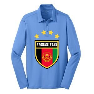 Afghanistan Coat Of Arms Flag Souvenir Kabul Silk Touch Performance Long Sleeve Polo