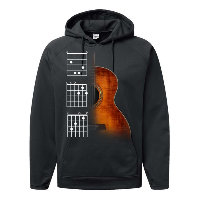 Acoustic Guitar Chords Performance Fleece Hoodie