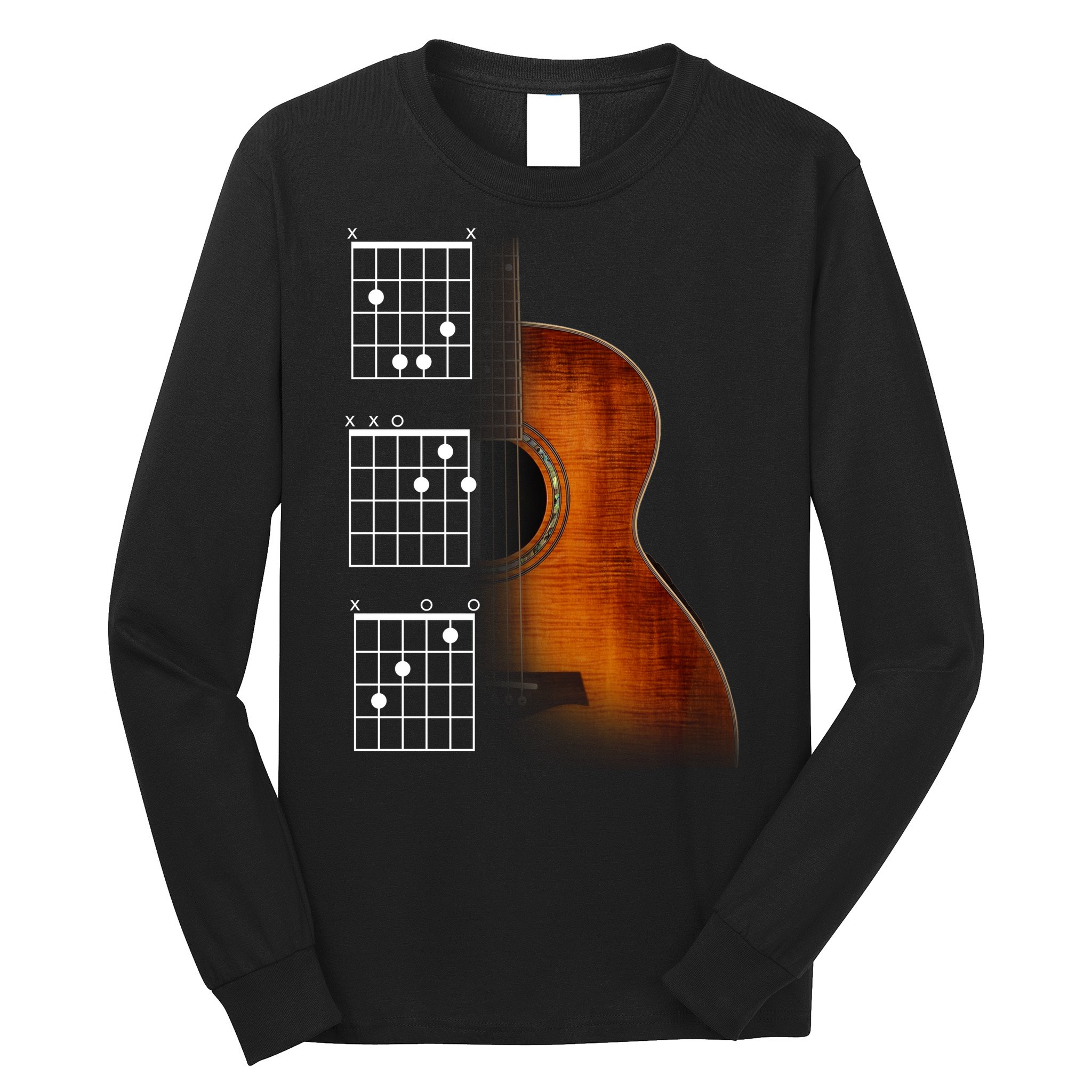 Acoustic Guitar Chords Long Sleeve Shirt
