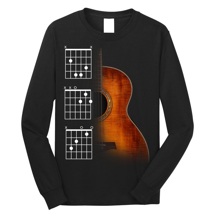 Acoustic Guitar Chords Long Sleeve Shirt