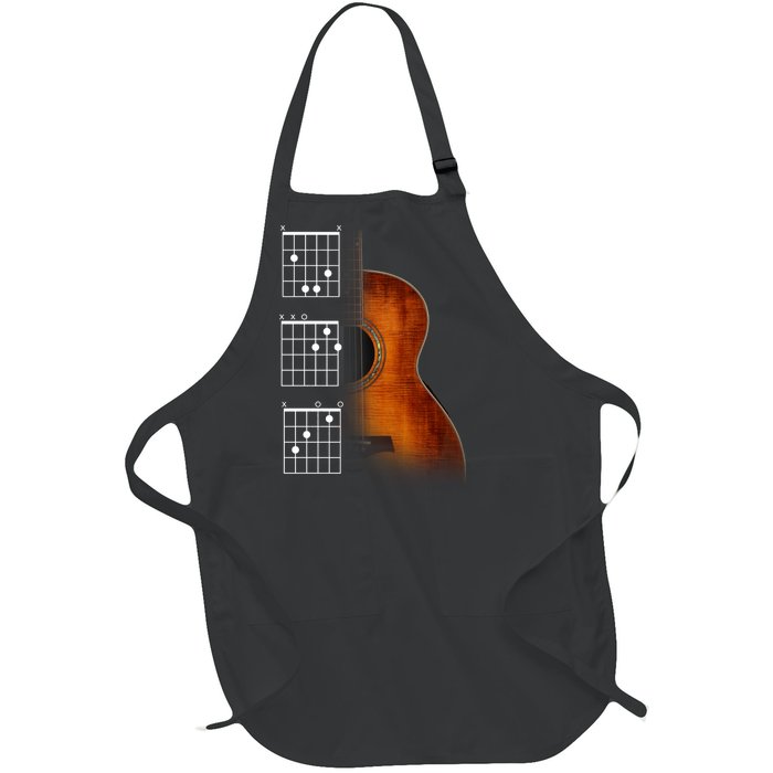 Acoustic Guitar Chords Full-Length Apron With Pockets