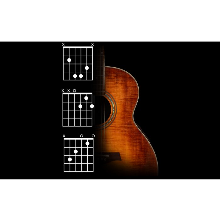 Acoustic Guitar Chords Bumper Sticker