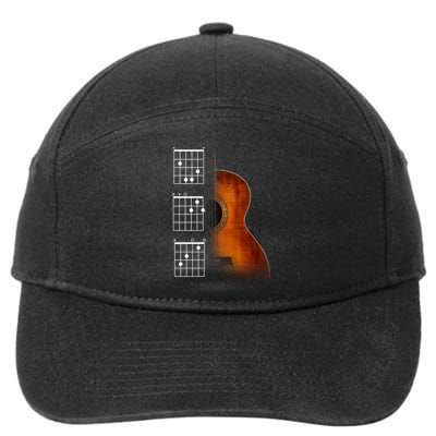 Acoustic Guitar Chords 7-Panel Snapback Hat