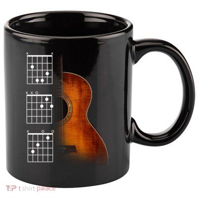 Acoustic Guitar Chords 11oz C Handle Ceramic Mug