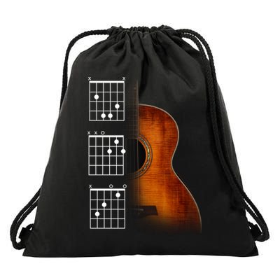 Acoustic Guitar Chords Drawstring Bag