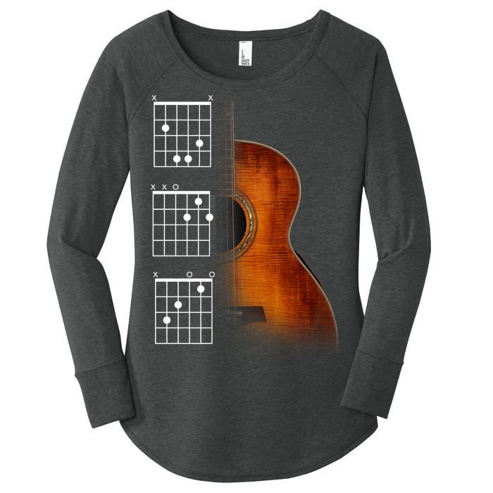 Acoustic Guitar Chords Women's Perfect Tri Tunic Long Sleeve Shirt