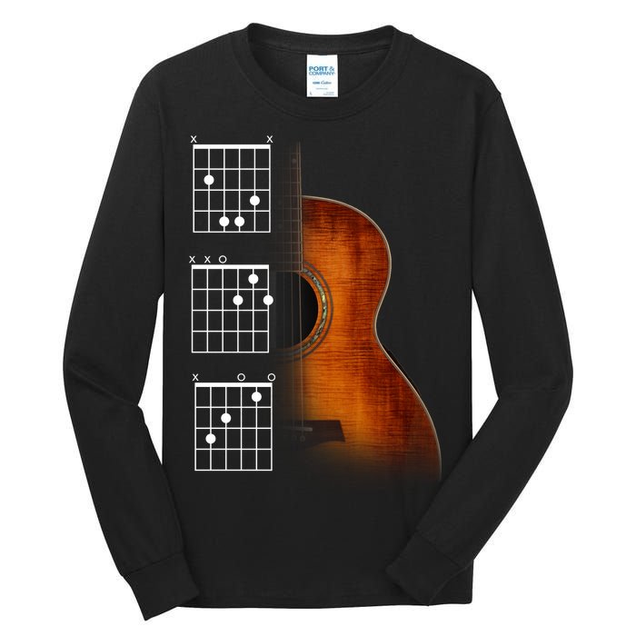 Acoustic Guitar Chords Tall Long Sleeve T-Shirt