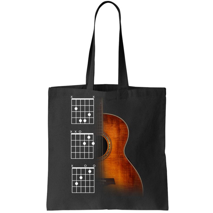 Acoustic Guitar Chords Tote Bag