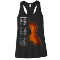 Acoustic Guitar Chords Women's Racerback Tank