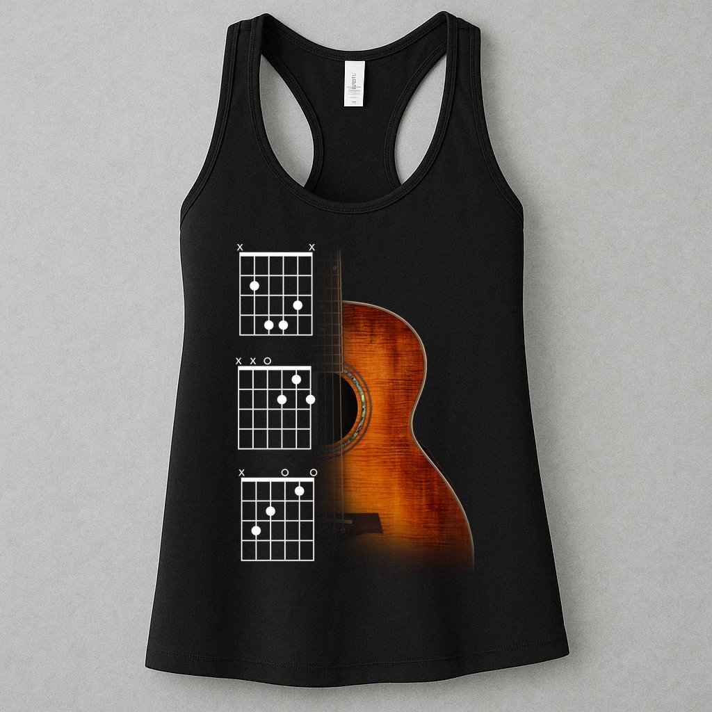 Acoustic Guitar Chords Womens Tank Top