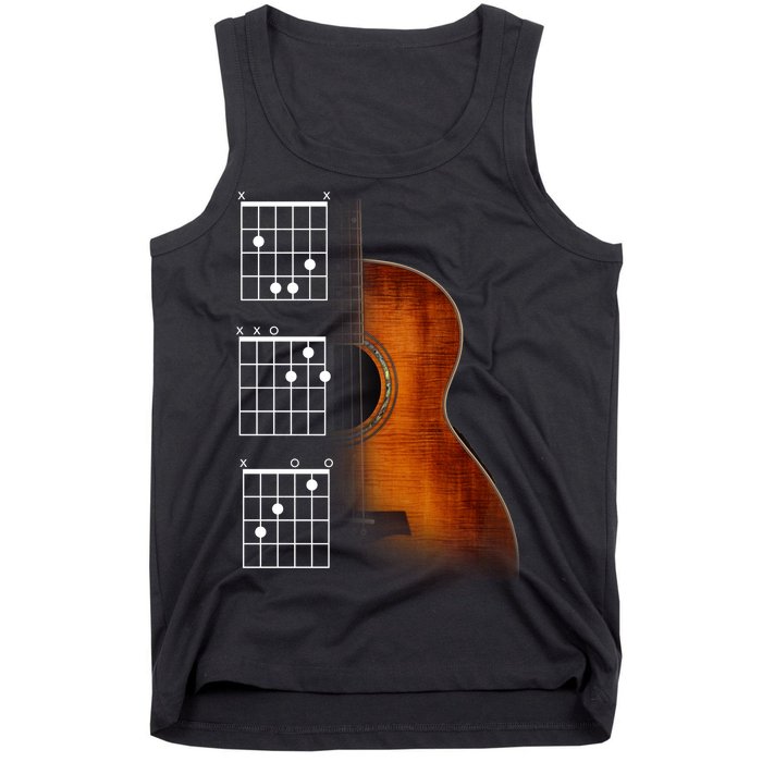 Acoustic Guitar Chords Tank Top