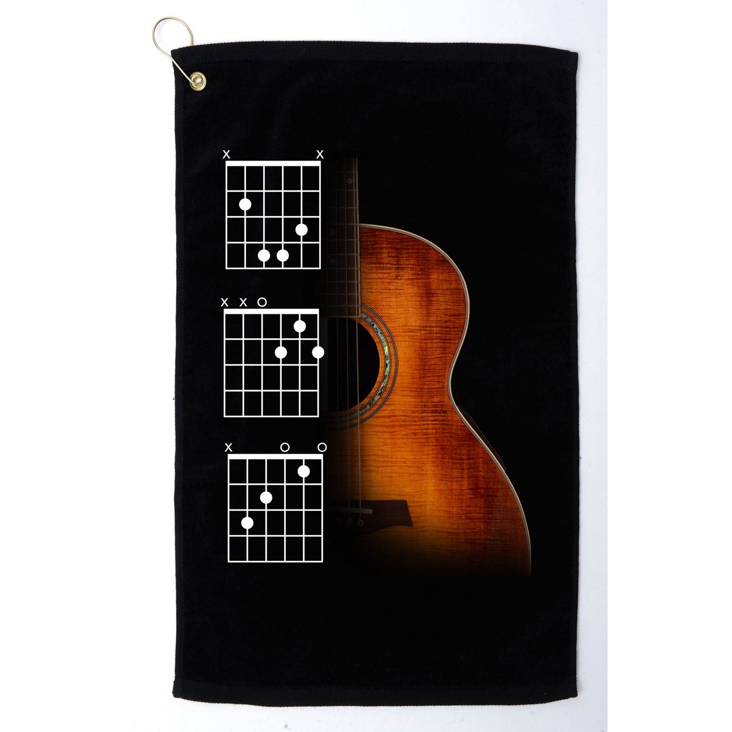 Acoustic Guitar Chords Golf Towel