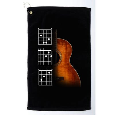 Acoustic Guitar Chords Platinum Collection Golf Towel