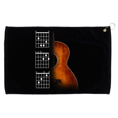 Acoustic Guitar Chords Grommeted Golf Towel