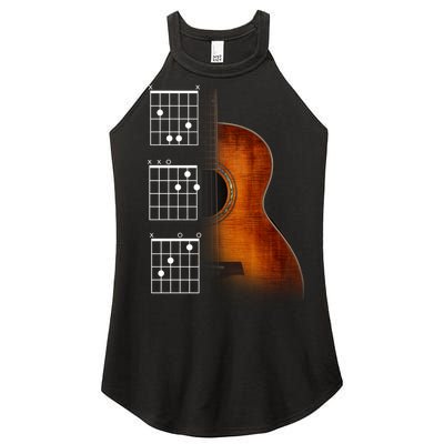 Acoustic Guitar Chords Women’s Perfect Tri Rocker Tank