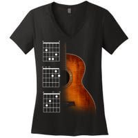 Acoustic Guitar Chords Women's V-Neck T-Shirt